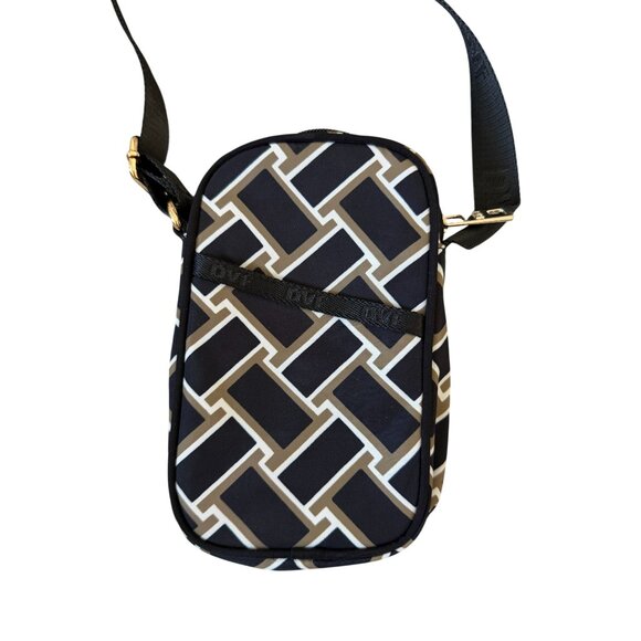 DVF DIANE VON FURSTENBERG Black Brown Woven Print Crossbody Bag - Picture 6 of 7